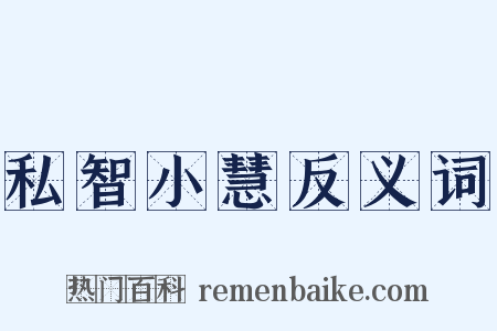 私智小慧反义词是什么意思的图片